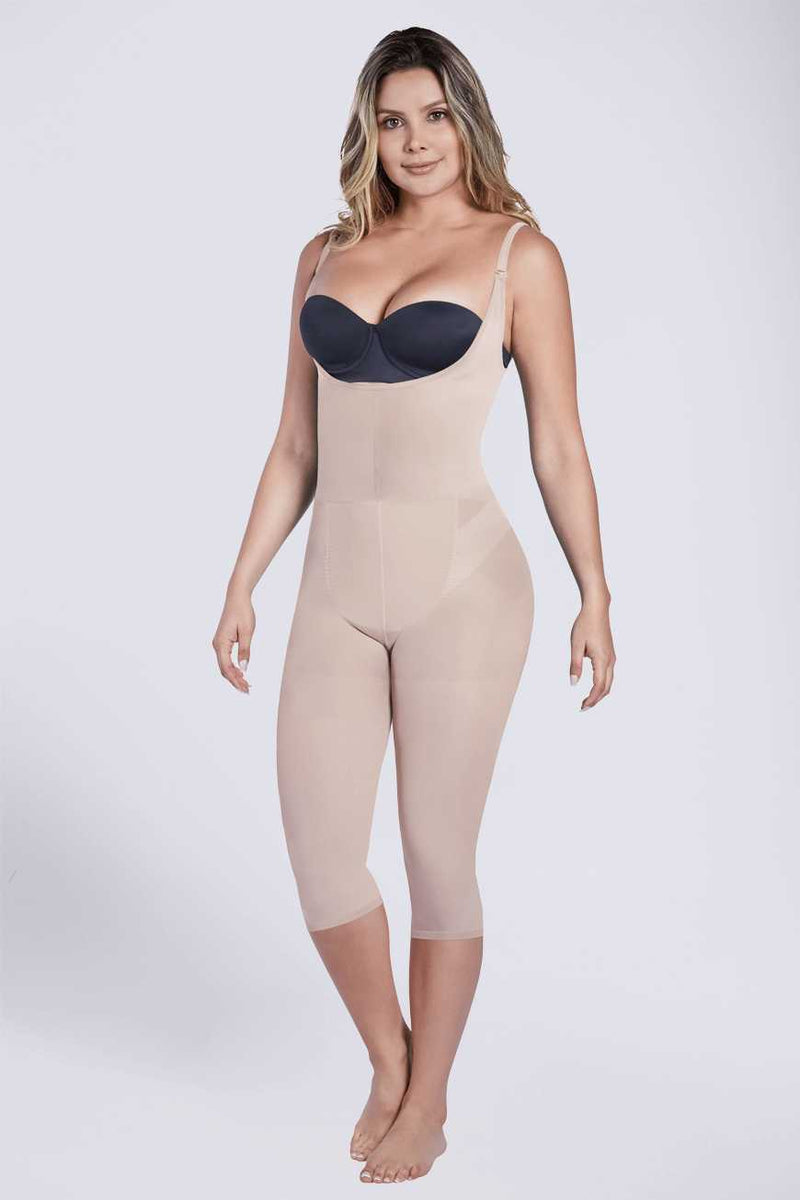 Thermal Open Bust Capri Body Shaper Shaperlove